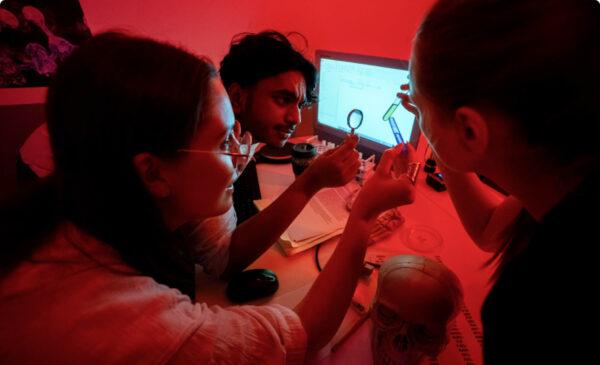 Escape room adventure participants solving puzzles at Fox in a Box Hong Kong